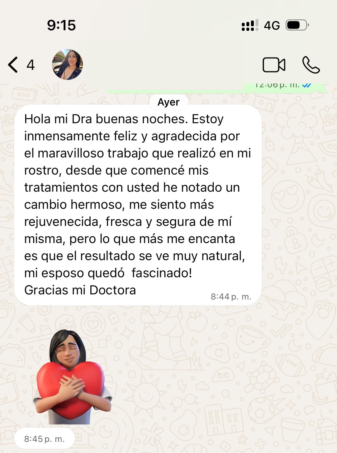 Testimonio de paciente sobre resultados naturales en Vida Bella