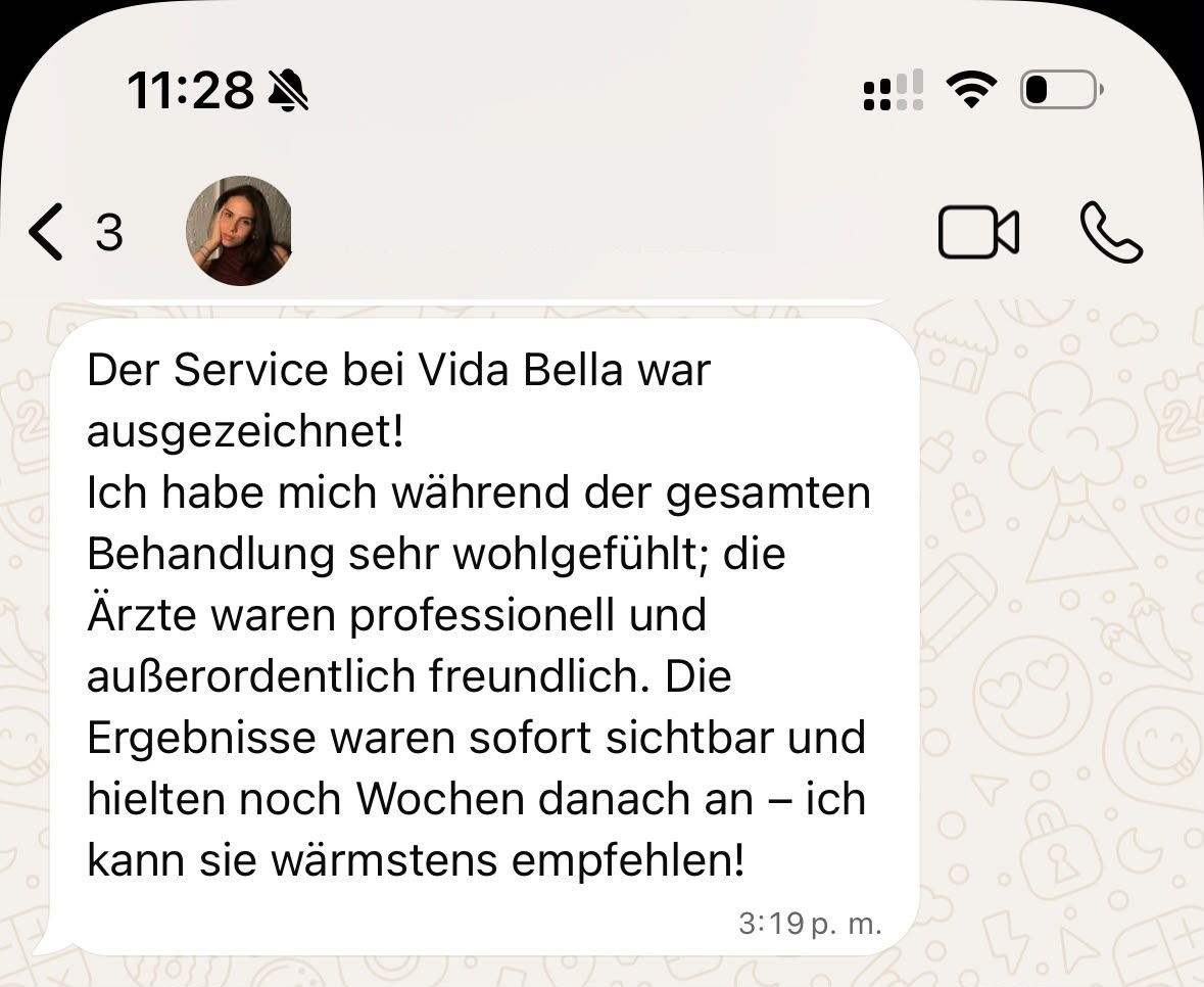 Testimonio de paciente sobre la atención y el profesionalismo de Vida Bella